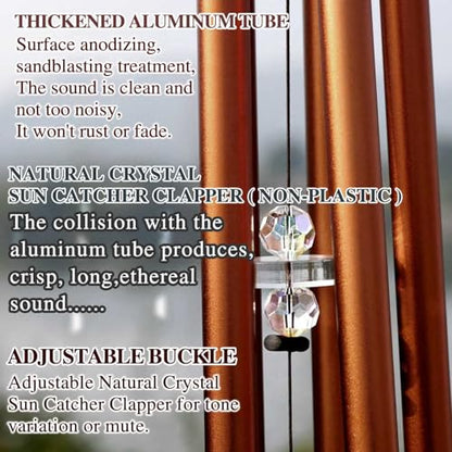 Personalized Memorial Wind Chime with Custom Photo, Name & Date - Thoughtful Sympathy Gift for Garden, Porch, Backyard & Patio Decor