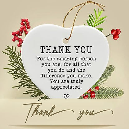 Jocidea Thank You Keepsake - Ceramic Heart Keepsake - Thank You Gift & Appreciation Present - color: You Are Truly Appreciated