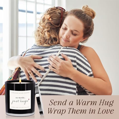 LUMELOOM No Words Just Hugs Candle, 9oz Lavender Scented Soy Wax Candle | Sympathy Gifts for Loss of Loved One, Sympathy Memorial Thinking of You Bereavement Grief Miscarriage Gifts for Women