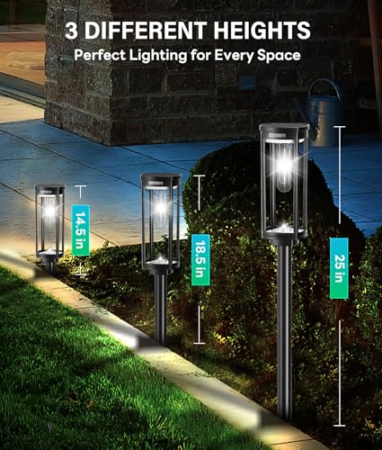 COXSENI Solar Pathway Lights Outdoor Waterproof Cool White, 6 Pack - color: Cool White, size: 6Pack