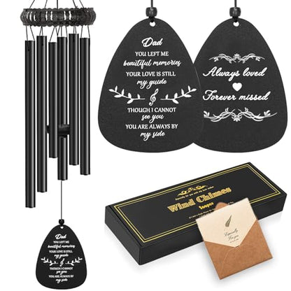 Memorial Gifts for Loss of Dad, 30" Metal Memorial Wind Chimes for Loss of Father, Windchimes In Memory of Dad, Sympathy Bereavement Gifts for Loss of Father