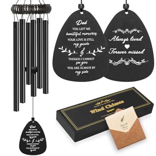 Memorial Gifts for Loss of Dad, 30" Metal Memorial Wind Chimes for Loss of Father, Windchimes In Memory of Dad, Sympathy Bereavement Gifts for Loss of Father