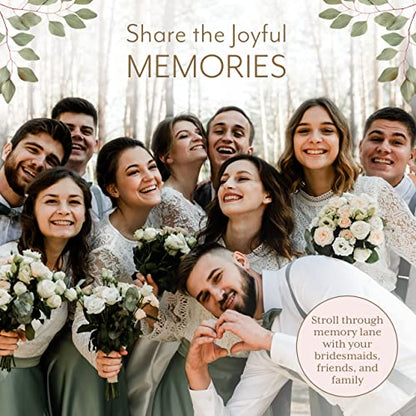 Your Perfect Day Personalized Large Memory Book for Family, Wedding, Anniversary, Guest Memory Book - Photo Album Scrapbook - 50 Blank Pages Can Fit 200 Pictures - Wedding Scrapbook Album (Gold&Cream)