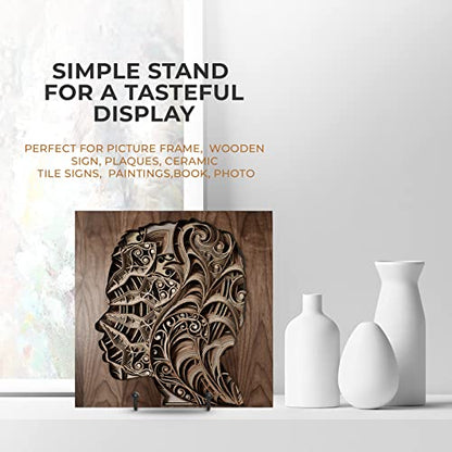 TR-LIFE 3 Pack 6 Inch Display Stands - Holder Stand for Picture, Decorative Plate, Platter, Plaque, Book, Photo Easel - size: 6 Inch