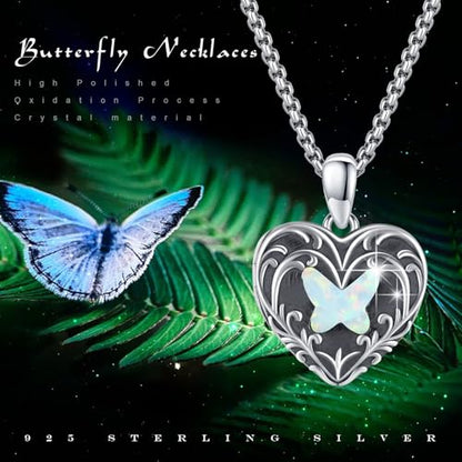 TUGHRA Mother's Day Gifts Gold Locket Necklaces for Women, 925 Sterling Silver Heart Photo Lockets Memorial Keepsake Jewelry Gift for Mom, Wife, Daughter - style: 6824-Blue