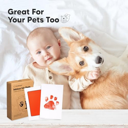 4pk Inkless Baby Hand and Footprint Kit, Mess Free Ink Pads (Autumn, R) - color: Autumn, size: 4-Pack, Regular 2.3" x 3.7"