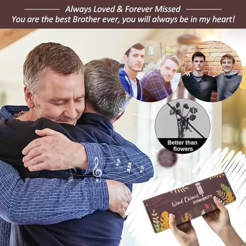Memorial Gifts for Loss of Brother, 25''Memorial Wind Chimes, Bereavement, Condolence, Remembrance, Sympathy Gifts Windchimes in Memory of Brother - size: Brother
