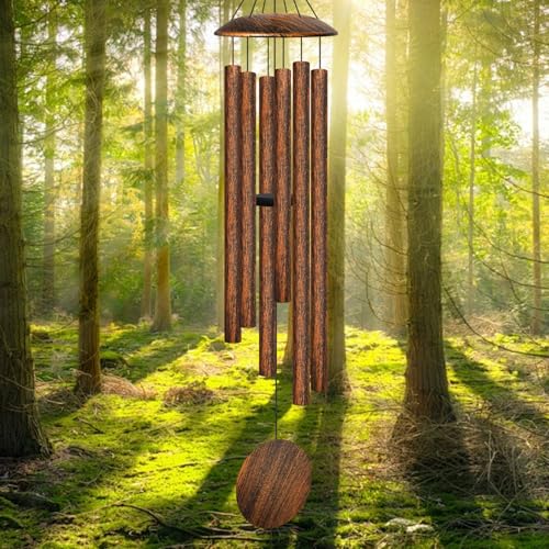 45" Large Wind Chimes for Outside,6 Thick and Bold Aluminum Tubes (Vintage) - color: Vintage