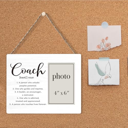 Coach Definition Picture Frame, Coach Gifts for Men Women | Cheer Softball Soccer Basketball Baseball Football Volleyball Coach Gifts Wood Photo Frame, 4 x 6 Inch Photo - color: Coach