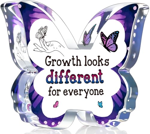 Inspirational Gifts for Women Friends, Motivational Office Desk Gifts for Coworker Employee College Students Christmas, Administrative Professional Day Gifts, Encouragement Decorative Signs Plaques - style: Growth