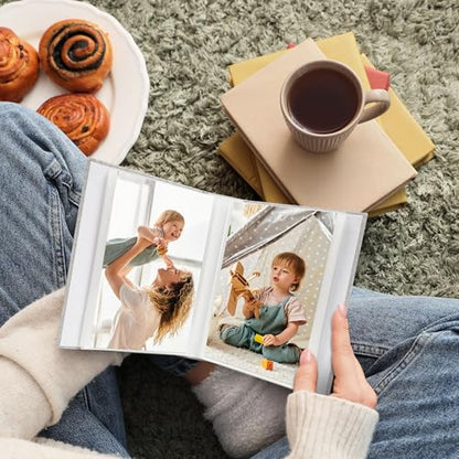 Vienrose 4x6 Small Photo Album, 2 Pack, 100 Photos, Grey - color: Grey, size: 4x6 50 Pockets
