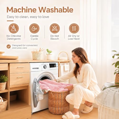 Electric Heated Blanket,Flannel and Sherpa,Throw 50x60 in,Light Pink,Gift - color: C-light Pink, size: 50x60inches-Throw