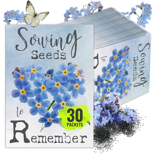 Seed Needs Forget Me Not Seed Packet Gift Favors for Memorial Services