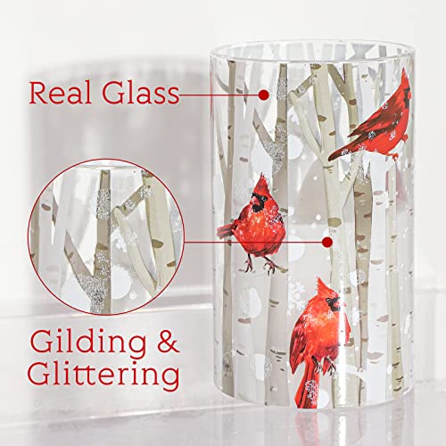Crystal Club Christmas Flameless Candles with Remote, Cardinal Theme - style: Cardinal Theme