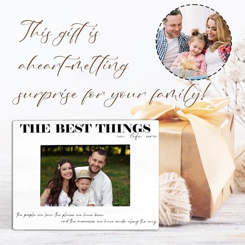 Inspirational Family White Picture Frame - The Best Things in Life are the People We Love - Wooden Picture Frame Fits 4x6 inches Photo For Home Room- Friendship/Birthday Gifts For Besties Friends -A01 - color: The Best Things...