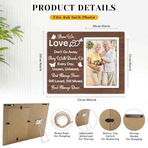 Memorial Picture Frame In Loving Memory Gifts Of Mother Father Grandma Grandpa Remembrance Photo Frame Fits 4 x 6 Inch Photo Memorial Gifts for Loss of Loved Grandmother Grandfather Grandparents