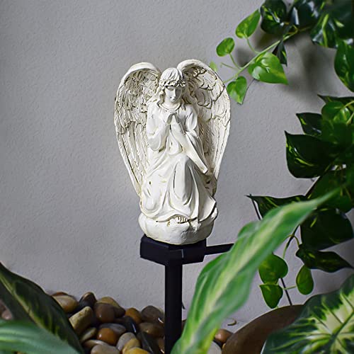 Garden Solar LED Light with Stake, Waterproof Outdoor Decor for Walkway Courtyard Party Decor, White Angel
