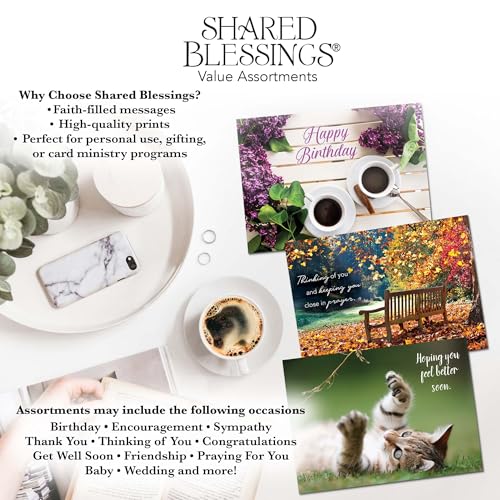 KJV Value Pack Greeting Cards, 48 Count | Versatile Religious Card Collection With KJV Scripture Helps You Celebrate Every Special Occasion