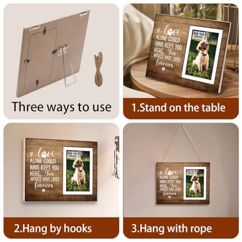 Pet Memorial Gifts, Dog Memorial Gifts for Loss of Dog, Sympathy Gifts for Loss of Dog Cat, Pet Remembrance Gift, Dog Picture Frame, Cat Memorial Gifts, Pet Memorial Gifts Fit 4x6 in Photo