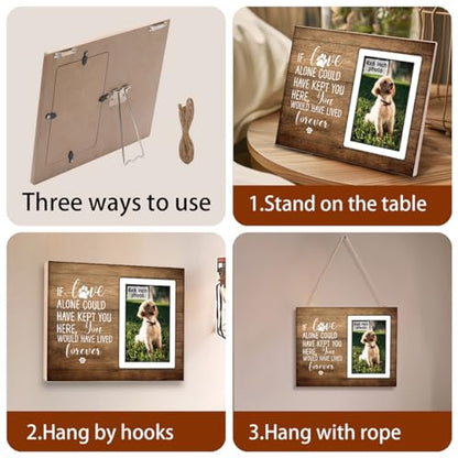 Pet Memorial Gifts, Dog Memorial Gifts for Loss of Dog, Sympathy Gifts for Loss of Dog Cat, Pet Remembrance Gift, Dog Picture Frame, Cat Memorial Gifts, Pet Memorial Gifts Fit 4x6 in Photo