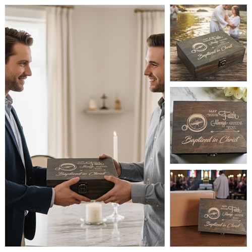 Baptism Memory Box, Engraved Christening Gift for Boys & Girls, Medium - size: Medium, style: Baptism