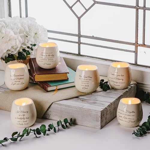 Pavilion Gift Company - Light Your Way Memorial 19175 in Memory Loved Ones Shine Ceramic Soy Wax Candle - style: In Memory, Safe with God
