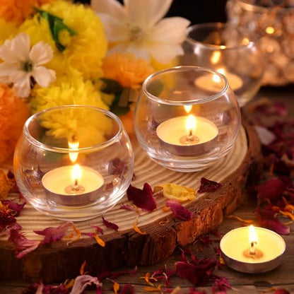 Volens Clear Votive Candle Holders Set of 12, Round Glass Votives 2''×2'' - color: Clear, size: 12 PACK