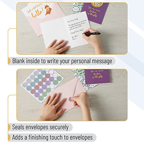 Mr. Pen- Thinking of You Cards with Envelopes, 20 Unique Design | Large 5”x7”, Thinking of You Card, Blank Inside, Greeting Cards Thinking of you, Encouragement Cards - color: Cheerful