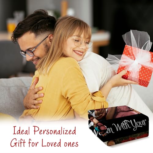 Ships Next Day, Custom Blanket with Photos Text - HD-Printing in USA, Personalized Picture Blanket Customized Flannel Blankets Christmas Birthday Gifts for Mom Dad Couple Kids Girlfriend Boyfriend - color: 4 Photos, size: 60'' x 80''
