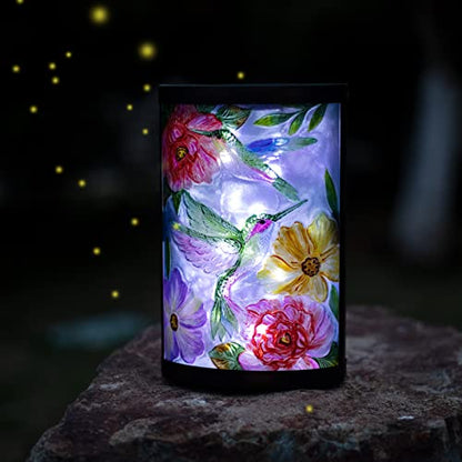 MUMTOP Hummingbird Solar Lantern Waterproof Outdoor Hanging Garden Light - color: Multicolor