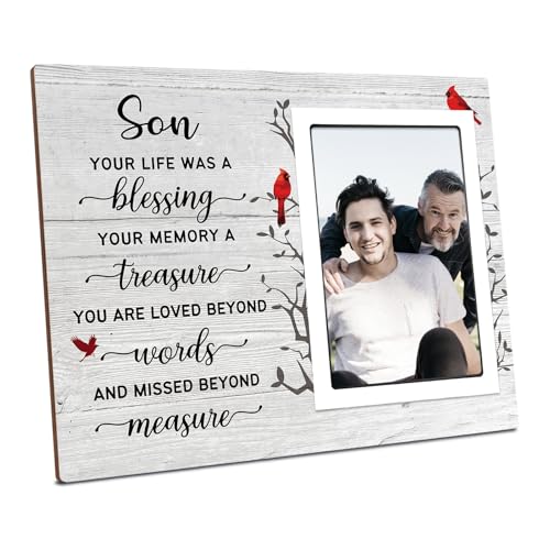 SteadStyle Memorial Gifts for Loss of Son, Memorial Picture Frames 10x8 In - style: Son