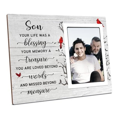 SteadStyle Memorial Gifts for Loss of Son, Memorial Picture Frames 10x8 In - style: Son