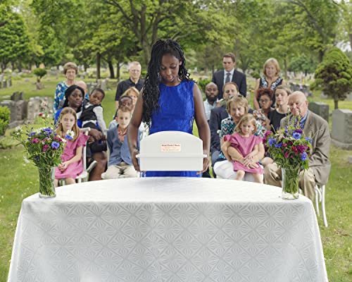 Urn Vault, Regent, White | Holds Adult Human Ashes and Cremation Urns, For Cemetery and Ground Burials, Made in The USA - color: White, size: Medium