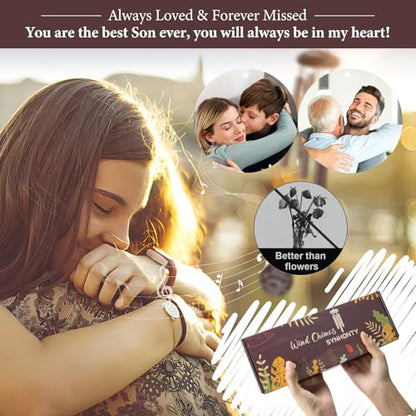 Memorial Gifts for Loss of Son, 25'' Memorial Wind Chimes for Loss of Son, Sympathy Gifts Bereavement/Condolence/Remembrance Gifts - size: Son