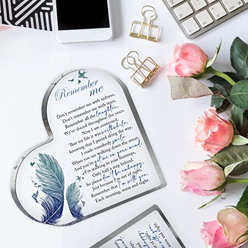 Sympathy Gift, Loss of Loved One Loss of Family Member Condolence Gifts, Condolence Gift for Loss of Loved One, Sentimental Gifts for Home, Bereavement Gift Acrylic Heart Sympathy Memorial Remember Me - style: 006