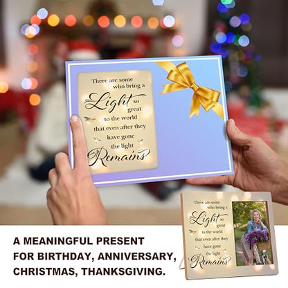 There Are Some Who Bring A Light Memorial Picture Frame, Gifts For Loss Of Mother Father Grandma, Sympathy Frame For Loss Loved One, In Loving Memory Photo Frame, Bereavement Gifts -09