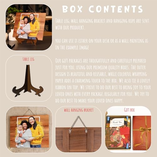 Personalized Wooden Photo Frame Rustic Wooden Picture - color: Frame Design