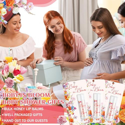 30 Pack Baby in Bloom Party Gifts Baby Shower Games Prizes Bulk Lip Balms Favors for Winners Adults Guests Gender Reveal Favors Decorations Souvenirs Gift Bags Stuffers - style: Baby in Bloom
