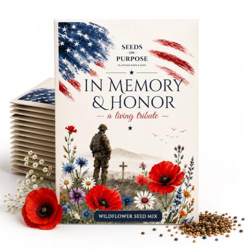 Memorial Wildflower Seed Packets, in Memory & Honor Sympathy Gift, Celebration of Life Favor, Memorial Service Keepsake, Living Tribute