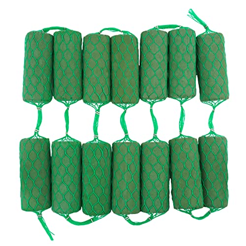 Prashent 9.2FT 14 Piece Floral Wet Foam Garland for Fresh Flowers, Floral Craft Wet Foam for Home Garden Wedding Decoration, Arch Door Tabletop Flower Arrangement DIY Material - color: 14pcs -9.2ft Garland