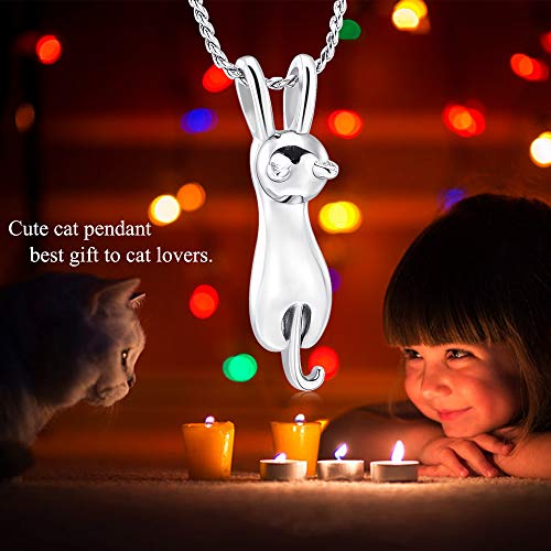 Imrsanl Pet Cremation Jewelry for Ashes Cat Urn Necklace - color: Silver