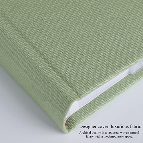 1DOT2 Small Photo Album 4x6, Hold 60 Photos with Memo, Sage Green | Vertical Slip-in Pockets, Linen Cover with Writing Space, For Wedding Baby Mother's Day - color: Sage Green, size: 4x6