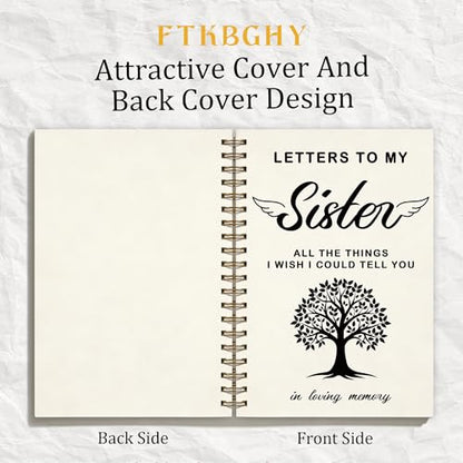 FTKBGHY Loss of Sister Sympathy Gifts Grief Journal Notebook, Sympathy Notebooks Gifts for Loss of Loved One, Bereavement Gift, Letters to My Sister Journal, 5.5x8.3 Inch - color: Colour-6