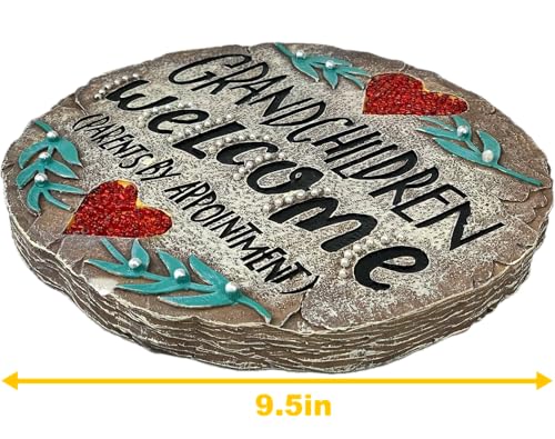 Outdoor/Garden Stepping Stones - Grandma and Grandpa Gifts - Great Grandma Gifts (Grandparents Day Gift Grandchildren Welcome Home) - color: Grandma and Grandpa Gift