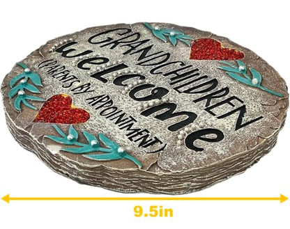 Outdoor/Garden Stepping Stones - Grandma and Grandpa Gifts - Great Grandma Gifts (Grandparents Day Gift Grandchildren Welcome Home) - color: Grandma and Grandpa Gift