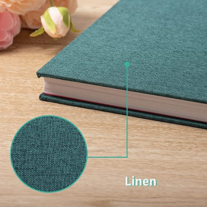 Photo Album - Self Adhesive Scrapbook with Magnetic Linen Cover, 30 Blank Pages for Family, Wedding, Birthday, Christmas, Anniversary (Dark Green) - color: Dark Green, size: 9.8"x9"30Pages