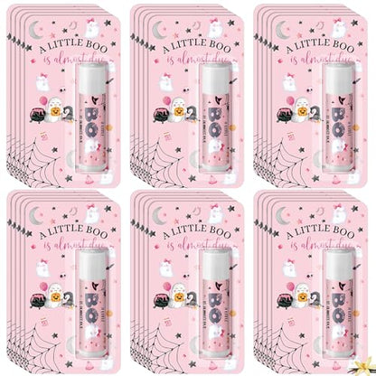 30 Pack Halloween Lip Balms Gift Bulk Little Boo Games Prizes Favor - style: Little BOO