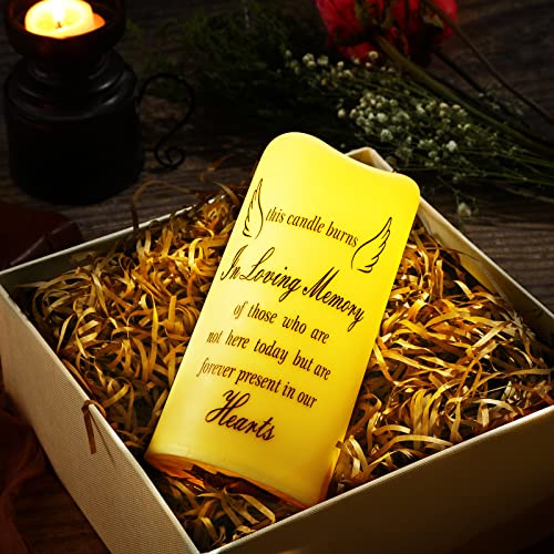 Pangda Flameless Memorial Candle with Remote Real Wax LED 3x6 in, in Heart - style: In Heart