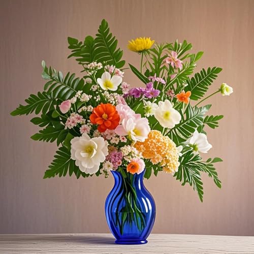 24PCS Artificial Silk Green Fern Leaves Realistic Cemetery Flowers & Leaf Picks for for Cemetery, Grave, Headstone, Wedding & Home Décor