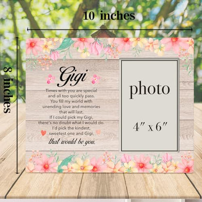 Gigi Wooden Photo Frame, Grandma Gifts | 8 x 10 Gigi Picture Frame for 4 x 6 Inches Photo - color: gigi